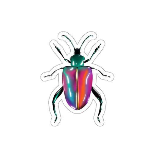 Neon Beetle Sticker