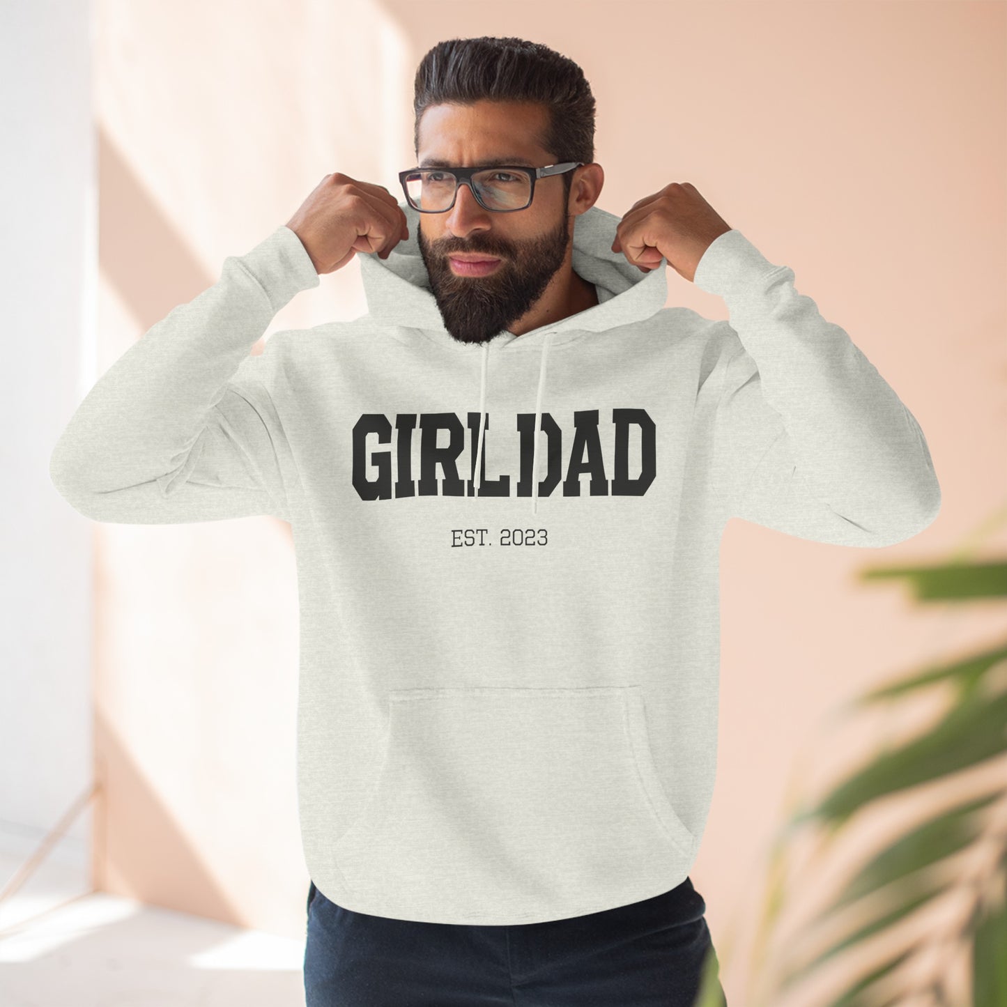 Three-Panel Fleece Hoodie Girl Dad