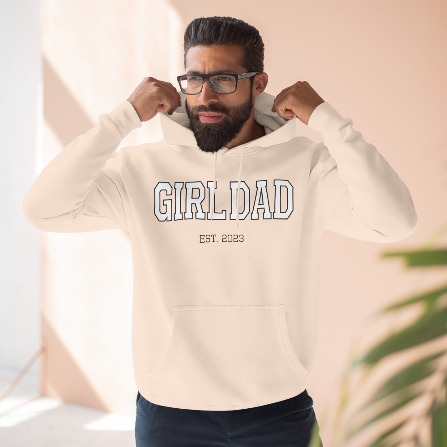 Three-Panel Fleece Hoodie Girl Dad