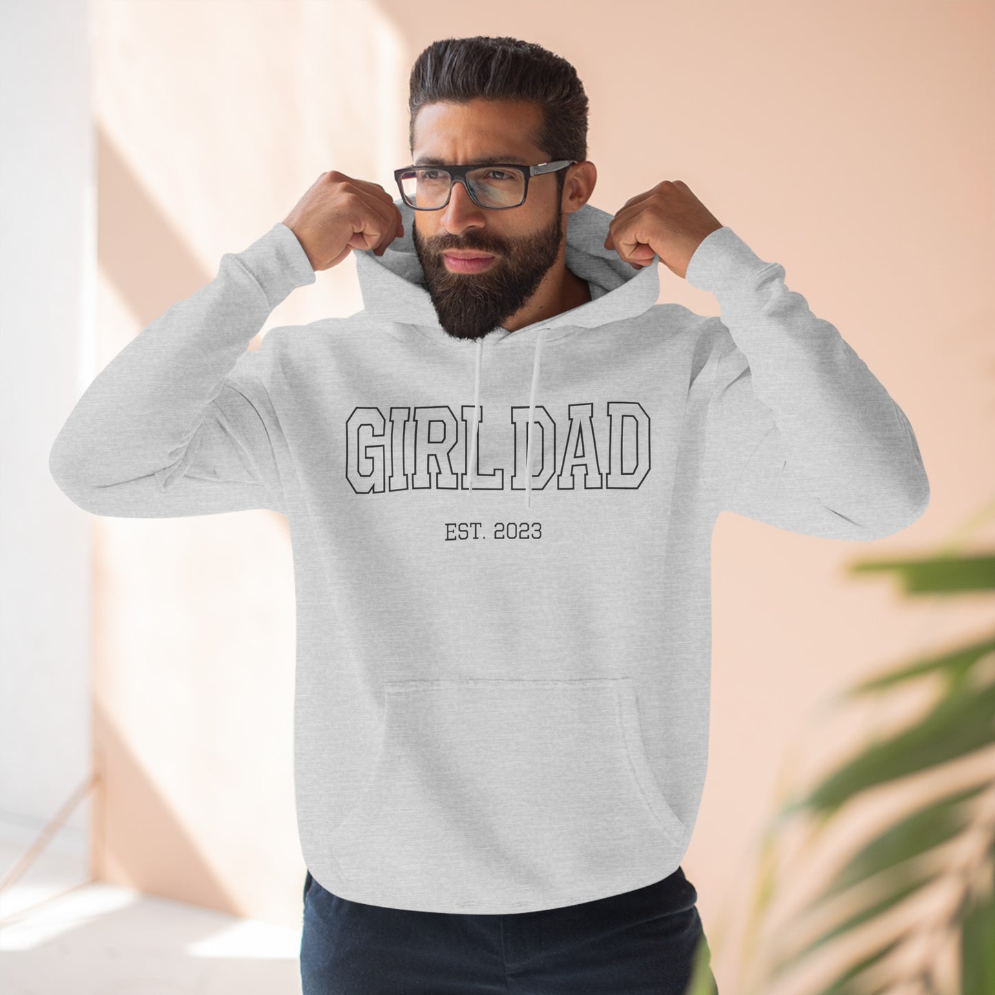 Three-Panel Fleece Hoodie Girl Dad