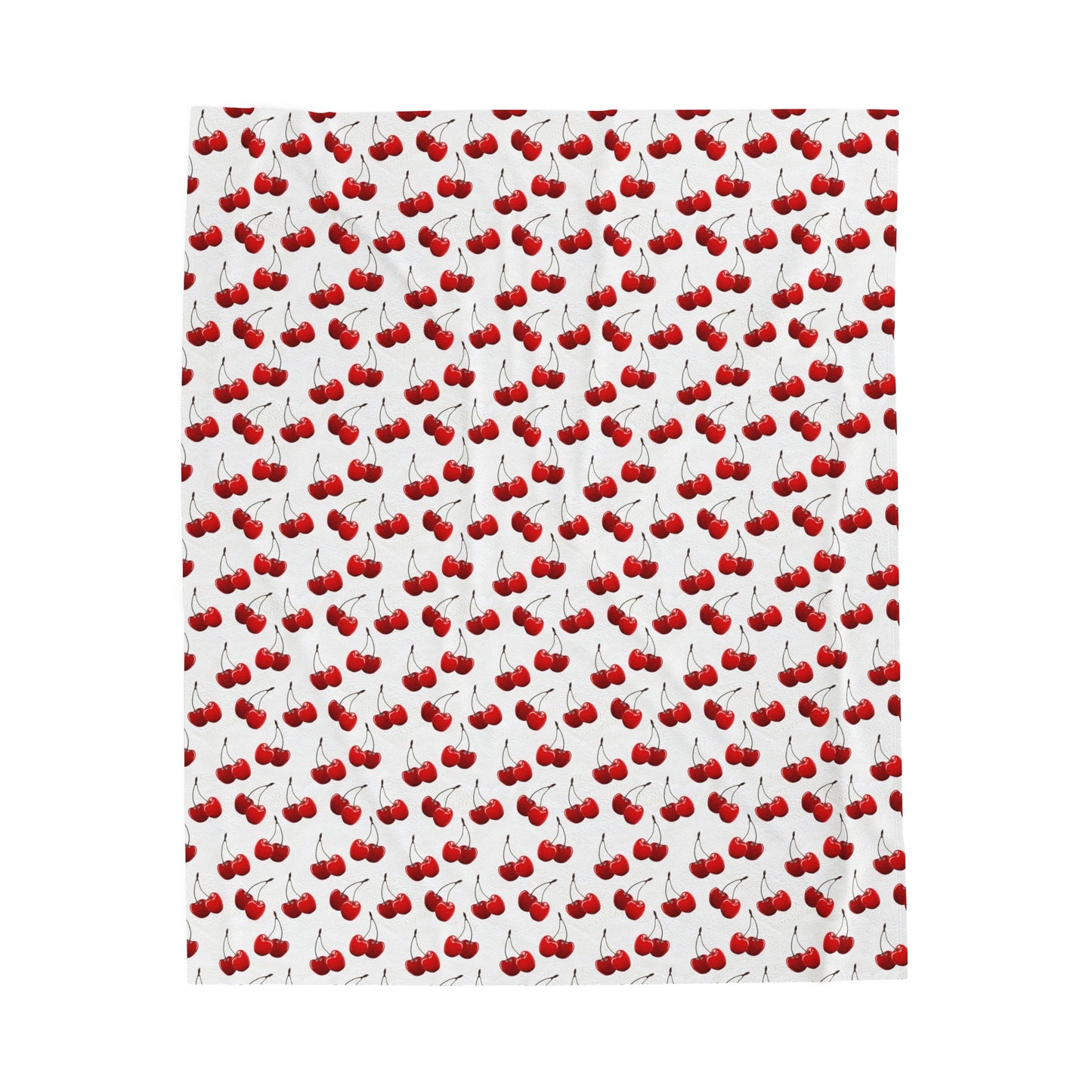 Cherries Velveteen Plush Blanket