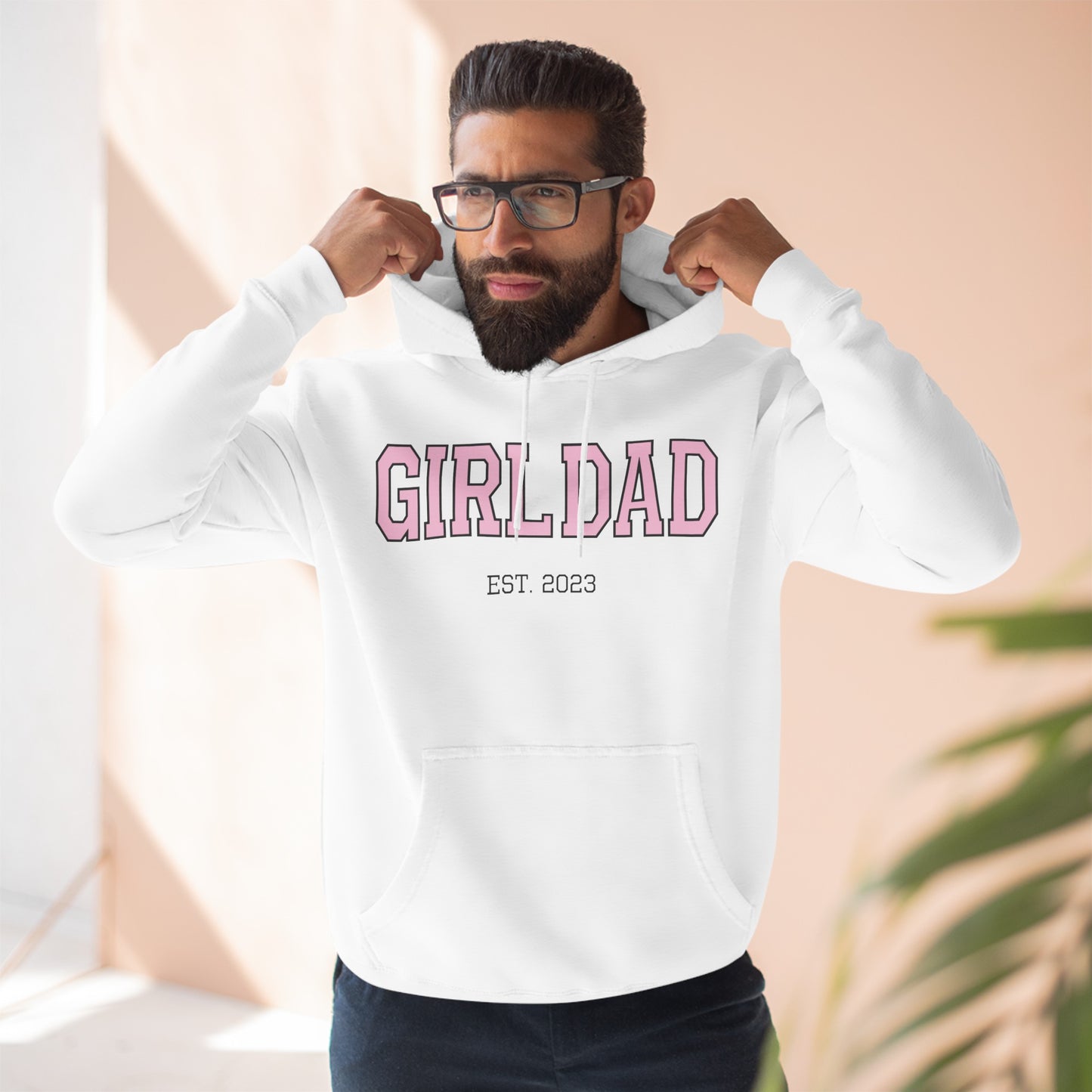 Three-Panel Fleece Hoodie Girl Dad