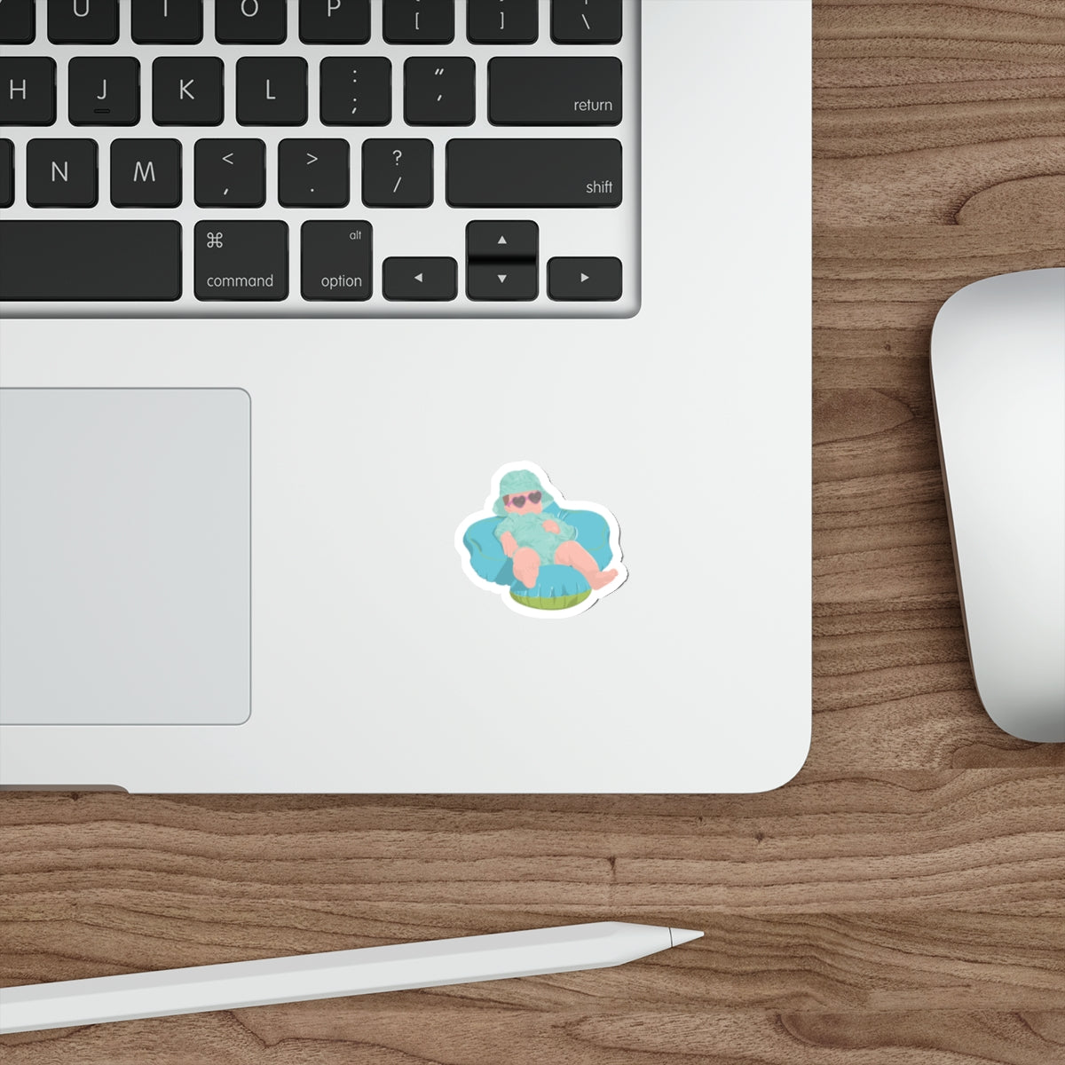 Baby on a Floaty Sticker