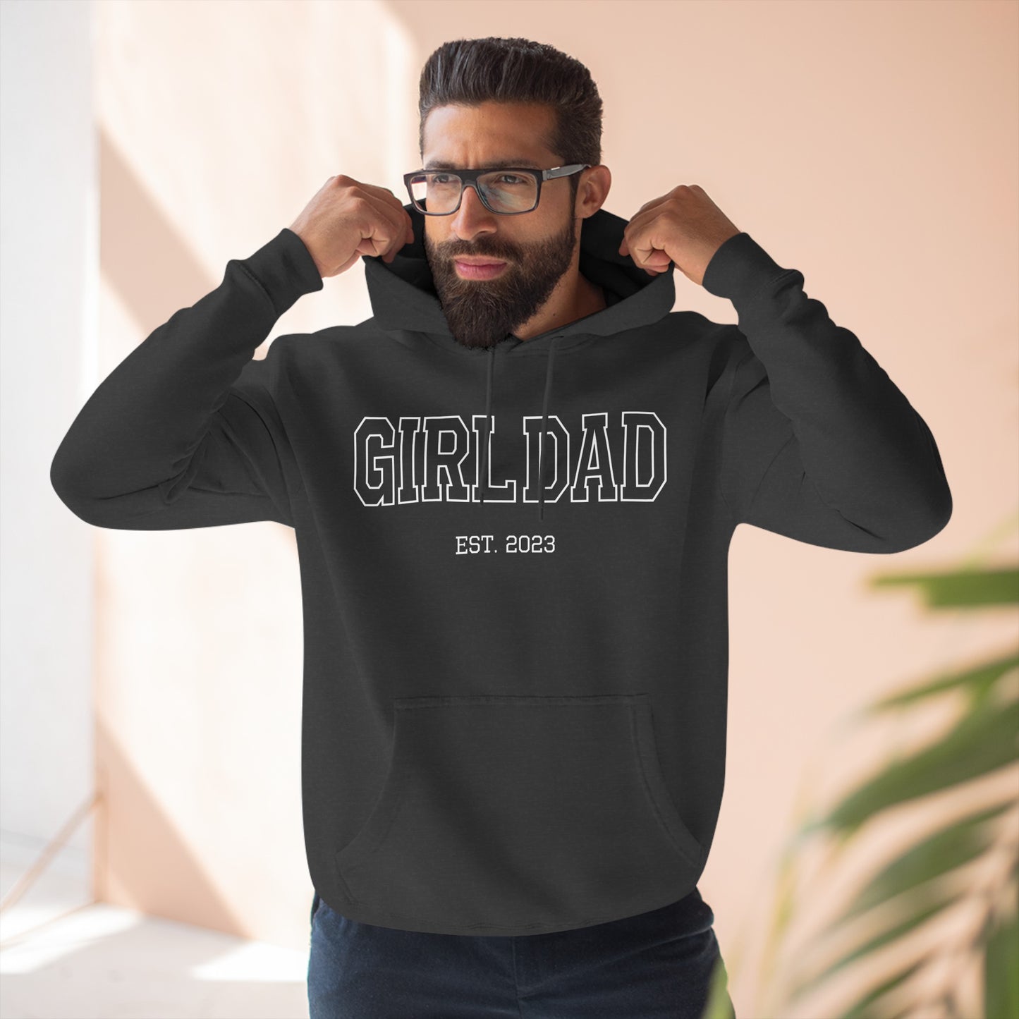 Three-Panel Fleece Hoodie Girl Dad