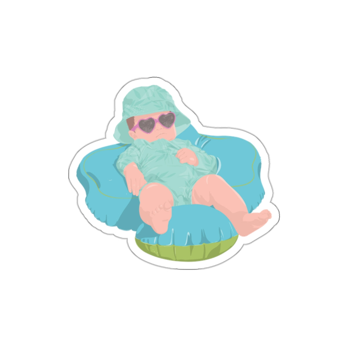 Baby on a Floaty Sticker