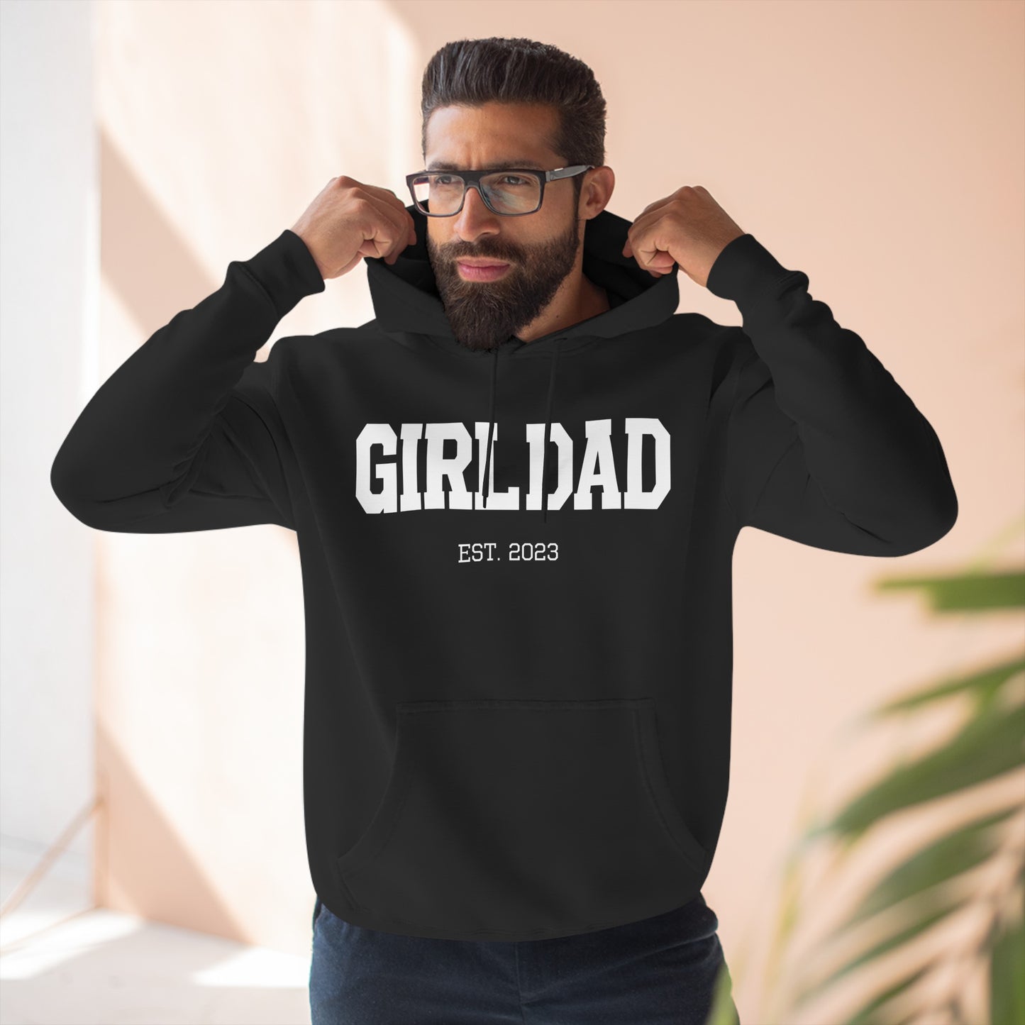 Three-Panel Fleece Hoodie Girl Dad