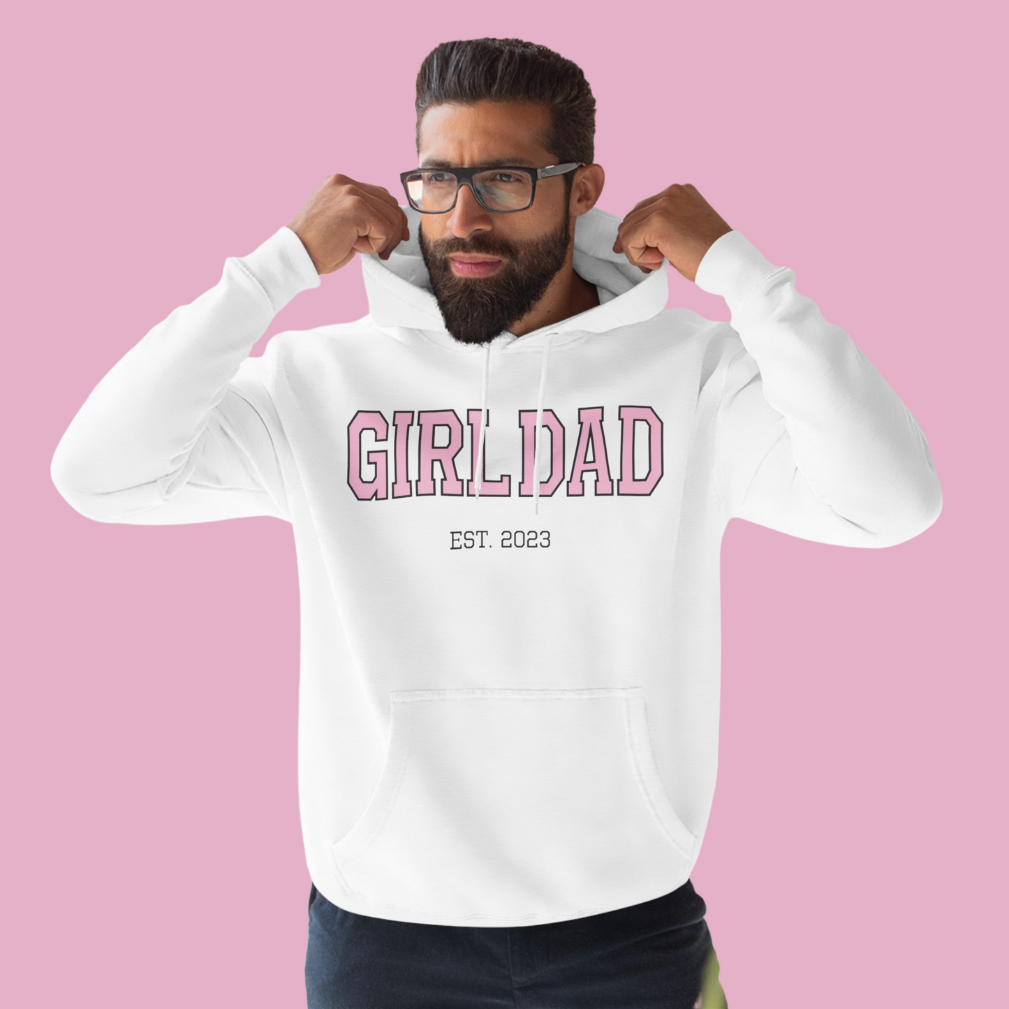 Three-Panel Fleece Hoodie Girl Dad